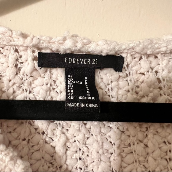 White knit hooded sweater forever 21 - Picture 3 of 5